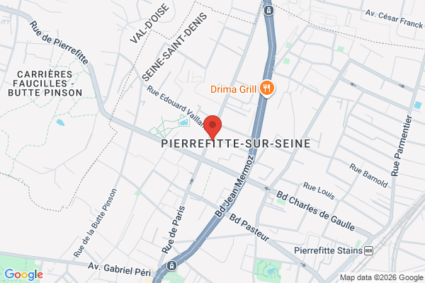 Carte de 12 Avenue Général Gallieni, Pierrefitte-sur-Seine, France