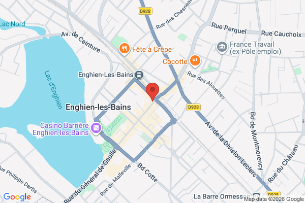 Carte de 1 Rue de l'Arrivée, Enghien-les-Bains, France