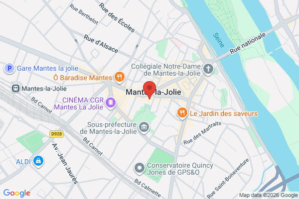 Carte de 11 Place de la République, 78200 Mantes-la-Jolie, France