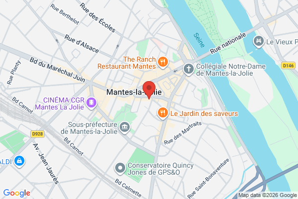 Carte de 21 Rue Gambetta, Mantes-la-Jolie, France