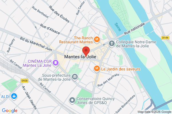 Carte de 11 Rue Henri Rivière, Mantes-la-Jolie, France