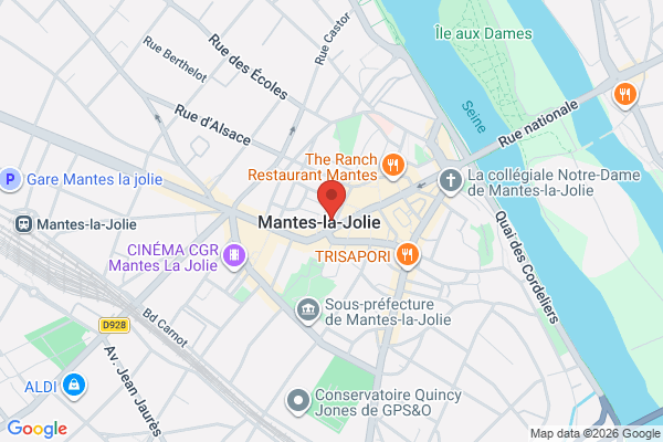 Carte de 28b Rue Chanzy, Mantes-la-Jolie, France