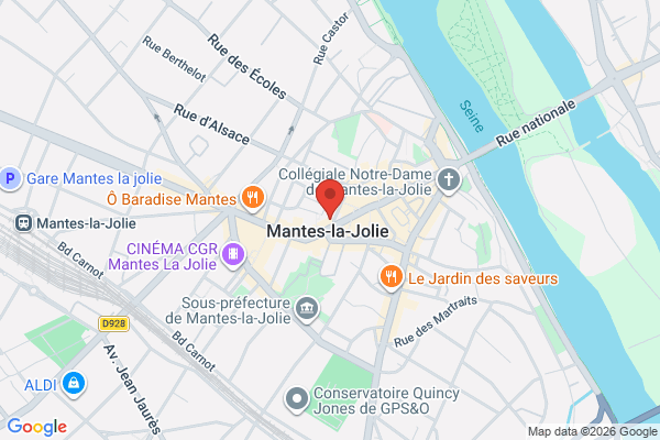 Carte de 28 Rue Chanzy, Mantes-la-Jolie, France