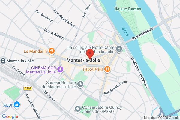 Carte de 58 Rue nationale, Mantes-la-Jolie, France