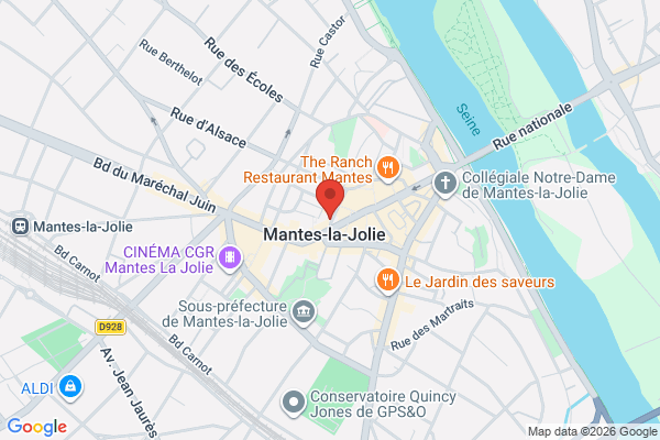 Carte de 26 Rue Chanzy, 78200 Mantes-la-Jolie, France