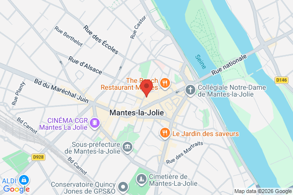 Carte de 5 Rue Chanzy, Mantes-la-Jolie, France