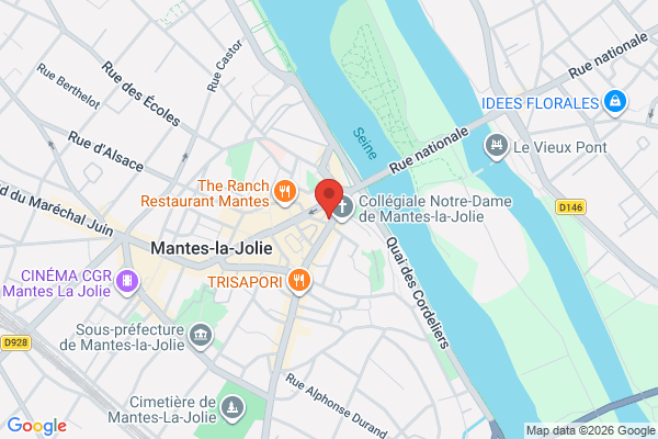 Carte de 14 Place de l'Étape, Mantes-la-Jolie, France