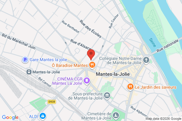 Carte de 66 Rue Castor, Mantes-la-Jolie, France