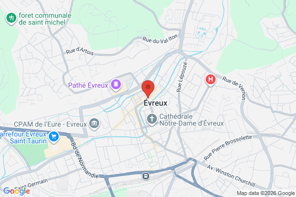 Carte de l'emplacement 27000 Évreux