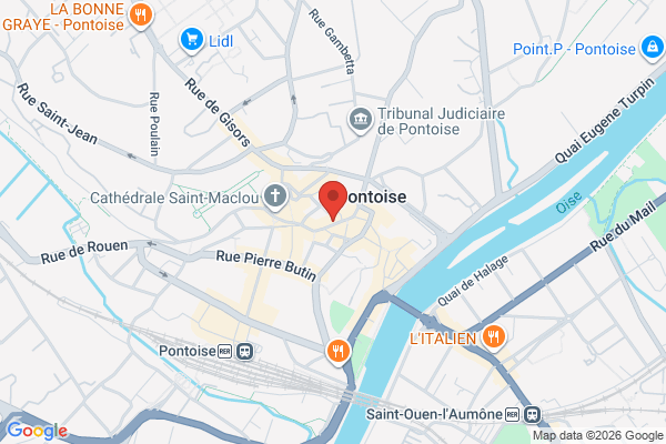 Carte de 12 Rue de l'Hôtel de ville, Pontoise