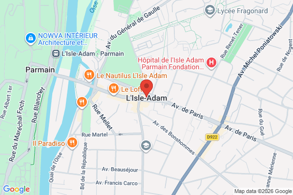 Carte de L'Isle-Adam, France