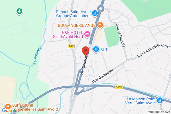 Carte de Avenue Général Patton, Saint-Avold, France