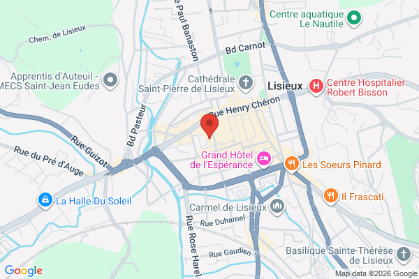 Carte de 12 Rue des Mathurins, Lisieux, France