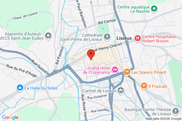 Carte de 10 Rue des Mathurins, Lisieux, France
