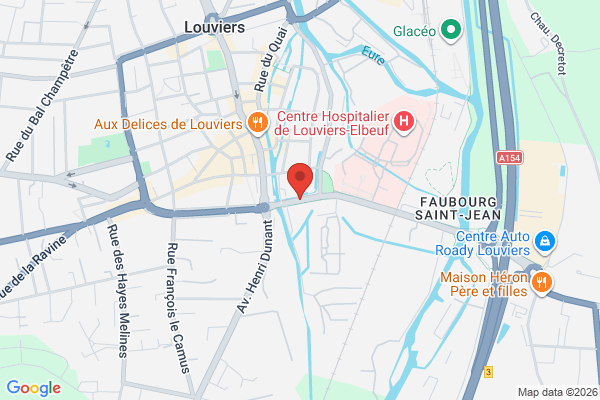 Carte de 9 Boulevard du Docteur Postel, Louviers, France