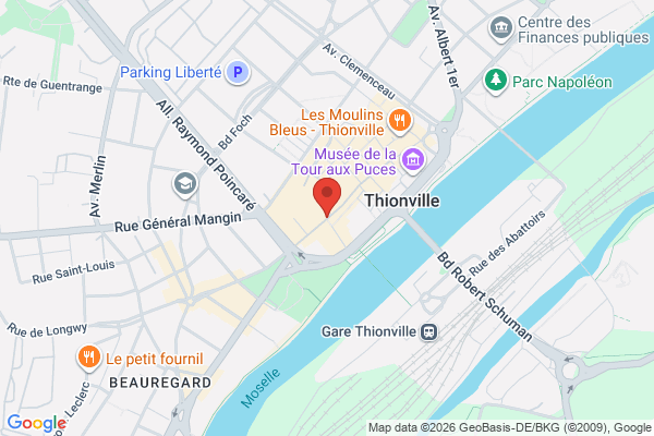 Carte de Rue de Paris, 57100 Thionville, France