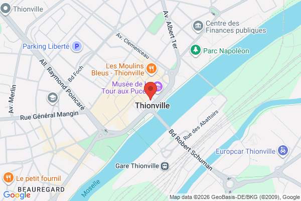 Carte de Thionville, France
