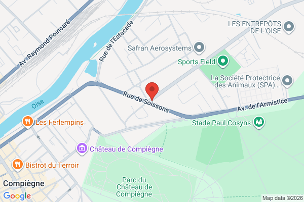 Carte de 41 Rue de Soissons, Compiègne, France