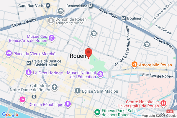 Carte de Rouen, France