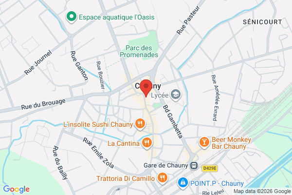 Carte de 5 Rue de la République, Chauny, France