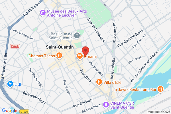 Carte de Rue de la Sous-Préfecture, 02100 Saint-Quentin, France