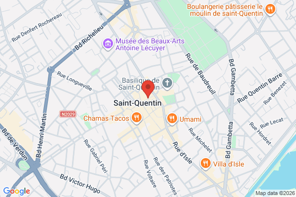 Carte de Rue Saint-André, 02100 Saint-Quentin, France
