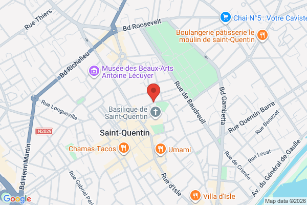 Carte de Rue du Gouvernement, Saint-Quentin, France