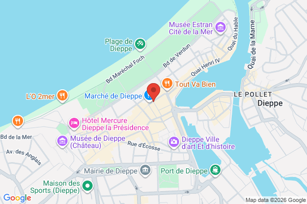 Carte de 46 Grande Rue, Dieppe, France