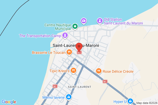 Carte de Rue Montravel, Saint-Laurent-du-Maroni, Guyane française