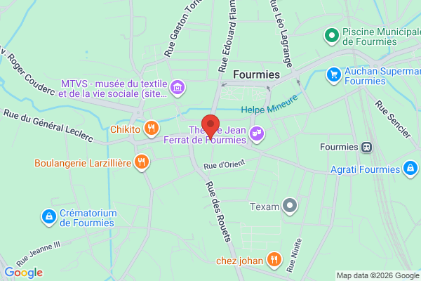 Carte de 26 Rue Saint-Louis, Fourmies, France