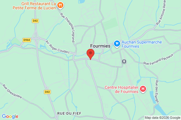 Carte de l'emplacement 59610 Fourmies