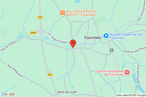 Carte de l'emplacement 59610 Fourmies