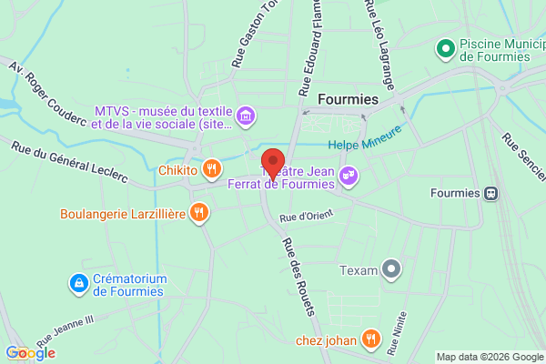 Carte de 8 Rue Saint-Louis, Fourmies, France