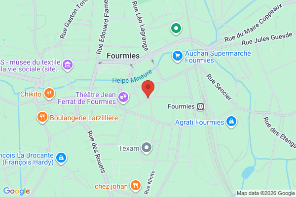 Carte de 19 Rue Jean Jaurès, Fourmies, France