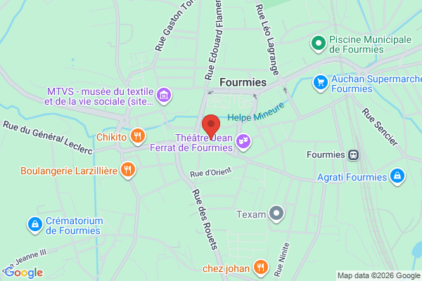 Carte de 33 Rue Saint-Louis, Fourmies, France