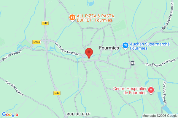 Carte de l'emplacement 59610 Fourmies