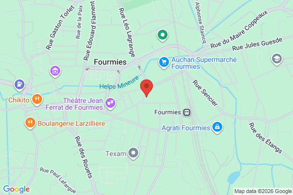 Carte de 44 Rue Jean Jaurès, Fourmies, France