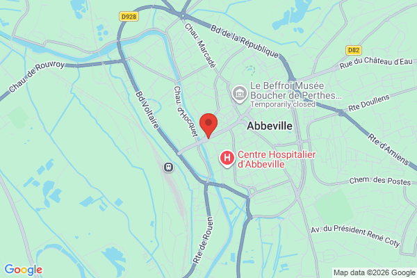 Carte de l'emplacement 80100 Abbeville