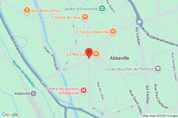Carte de 15 Rue du Pont aux Brouettes, Abbeville, France