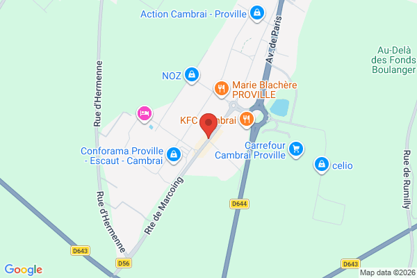 Carte de Route de Marcoing, Cambrai, France