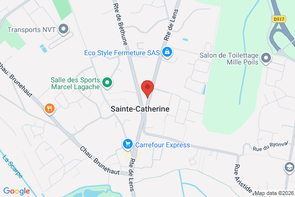 Carte de Sainte-Catherine, France