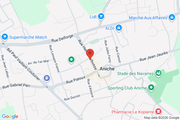 Carte de 27 Rue Henri Barbusse, 59580 Aniche, France