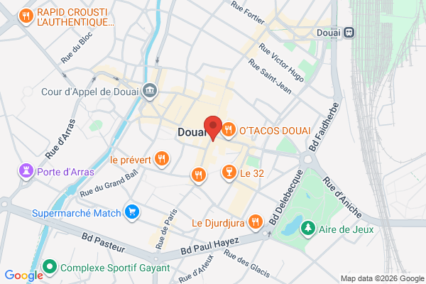 Carte de 24 Place d'Armes, Douai, France