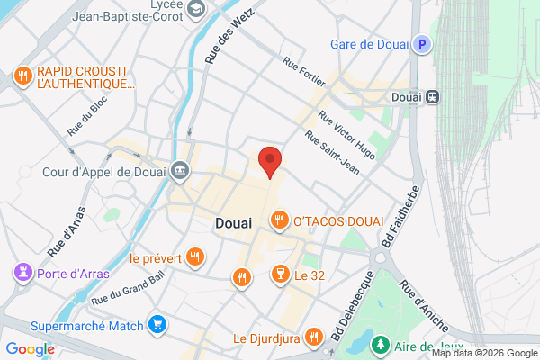 Carte de 137 Rue de Bellain, Douai, France