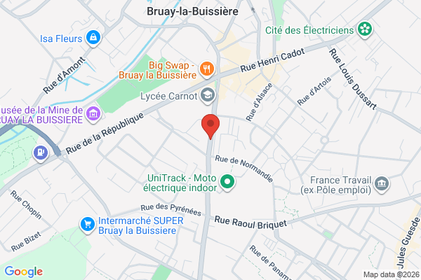 Carte de Rue Alfred Leroy, Bruay-la-Buissière, France