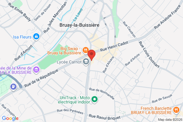 Carte de 69 Rue Alfred Leroy, Bruay-la-Buissière, France