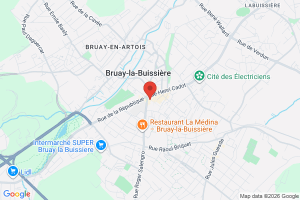 Carte de l'emplacement 62700 Bruay-la-Buissière
