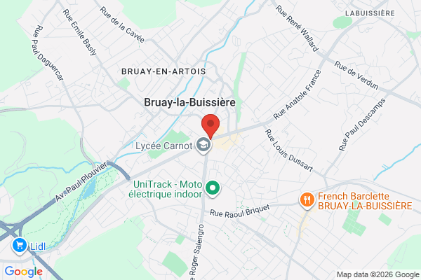 Carte de l'emplacement 62700 Bruay-la-Buissière