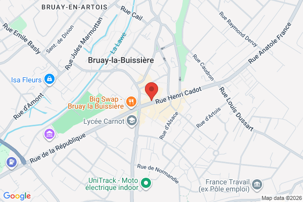 Carte de 75 Rue Henri Cadot, Bruay-la-Buissière, France