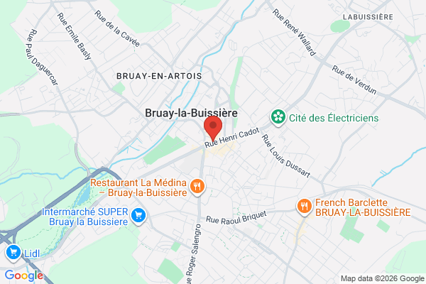 Carte de l'emplacement 62700 Bruay-la-Buissière